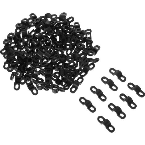 100 Pièces Serrage-câble Fixation Facile Design Barre Droite Noir en Plastique pour Gestion de Câbles, pour Bureau et Usage Extérieur (1/5)