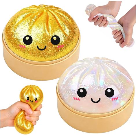 Squishy - 2 Pièces - Paillettes - Anti-Stress - Enfant Et Adulte - Taille Géante