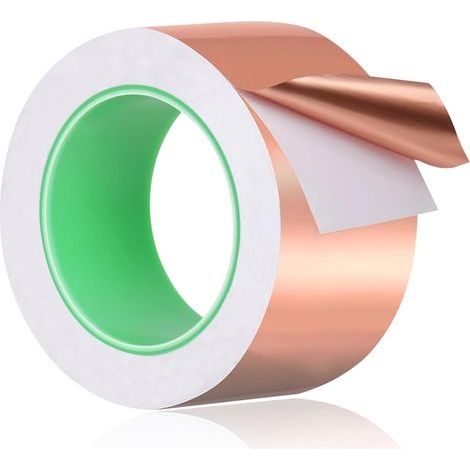 Ruban de cuivre 20mm50m, Ruban de cuivre autocollant contre les limaces, Protection efficace contre les limaces pour potager surélevé, jardin & balcon, pour ruban de blindage EMI Piège à limace (1/4)
