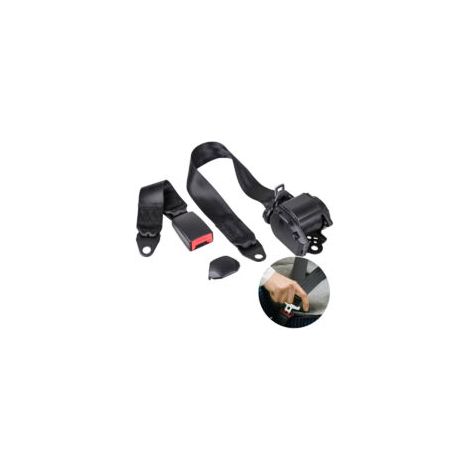 Cinture di sicurezza a tre punti retrattili automatiche adatte per automobilisti, compatibili con roll-bar e adatte anche per autobus e camion. La cintura di sicurezza a tre punti misura 4,8 cm x