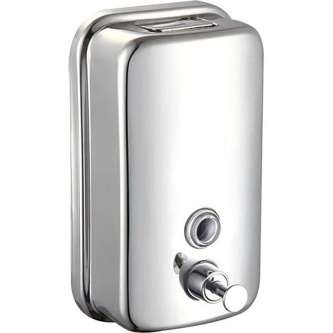 Distributeur de savon mural en acier inoxydable, flacon de désinfectant pour salle de bain d'hôtel, 800 ml (1/5)