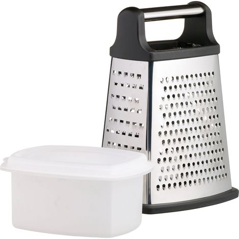 Kitchen Craft Grattugia, Acciaio Inossidabile, Argento/Nero (1/5)