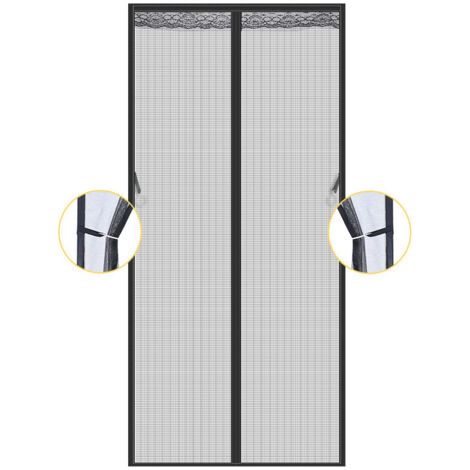 Moustiquaire Porte Fenêtre Magnétique 70x210cm Rideau Porte Anti Mouche Insecte Moustiquaire Aimantée Bande Adhésive Fermeture Automatique Maille