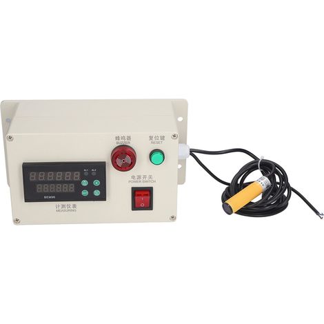Compteur mécanique digital BERM en mètres, mesure de longueur avec fonction contrôle, plage 1-999999, alimentation AC100-240V (1/5)