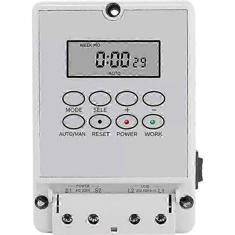 Minuterie numérique programmable 220 V avec micro-ordinateur et commande de sonnerie automatique (1/3)