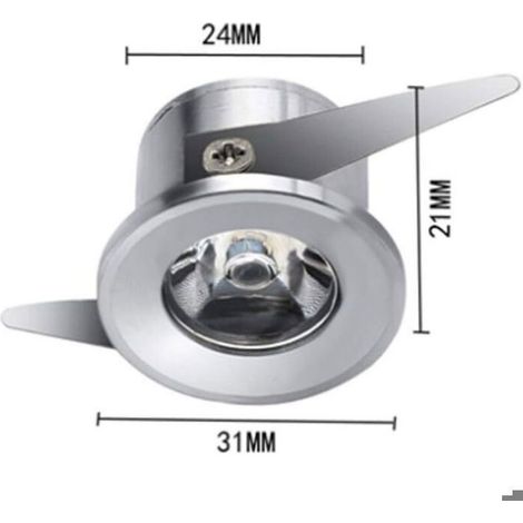Mini Spots LED - 3 W - Encastrables Pour Placoplâtre - Pour Vitrine Et Intérieur De Meuble - Lot De 6 (1/5)