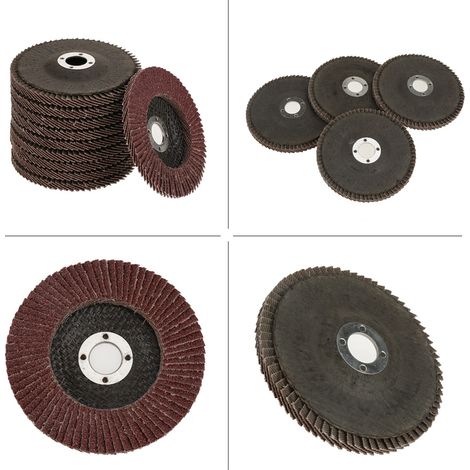 Disque à lamelles 100x6x16 mm, Lot de 10 Meules Abrasives Grain 60 pour Ponçage et Polissage (1/5)