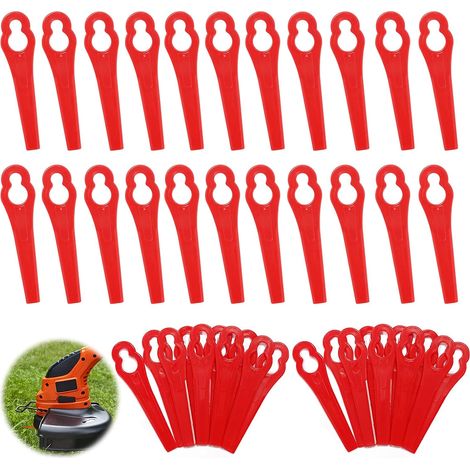 60 cuchillas de plástico para desbrozadoras, cuchillas de repuesto para desbrozadoras, cuchillas de plástico para cortacéspedes, accesorios para cortacéspedes (60) (1/5)