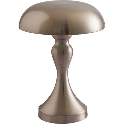 Lampe de table portable en métal, commande tactile tricolore, batterie rechargeable, idéale pour une table de chevet.