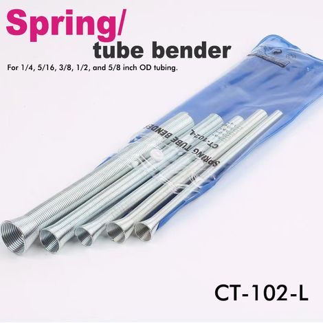 Kit de cintreuse à ressort 5 pièces Kit de cintreuse à ressort 5 pièces CT-102-L, accessoires pour cintreuse de tubes en cuivre spécifiques à la réfrigération (1/5)