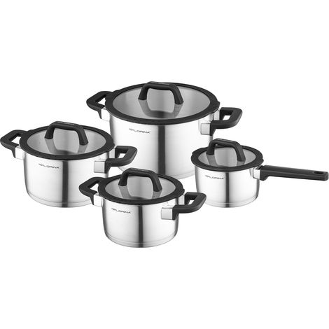 Set di pentole in acciaio inossidabile Florina Chef di Mateusz Gessler 1,8 l, 2,5 l, 3,5 l e 6 l