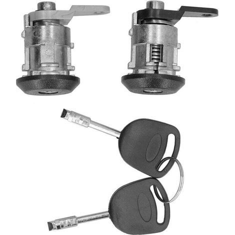 Türschloss-Set für die Vordertür, Türschlosszylinder für die Vordertür, Schlüssel für linke und rechte Tür, Zubehör aus Aluminiumlegierung für Ford Courier/Fiesta/KA (1/4)