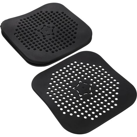 Square Silicone Bathroom Drain Cover 4 Pieces Easy to Clean (1/5)