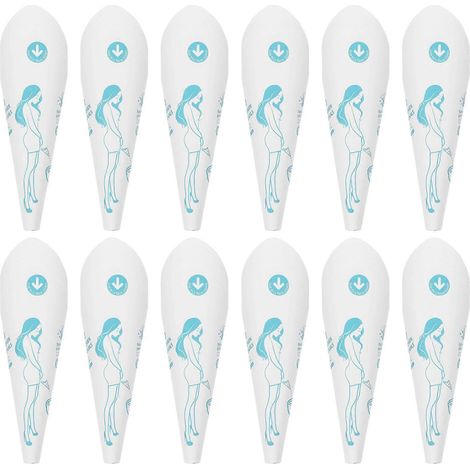 lot de 20 urinoirs jetables en papier, dispositif d'urination portable pour femmes (blanc)-16.00X7.50X0.30CM-White