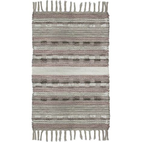Tapis moderne en coton coloré et doux pour intérieur chic - Patchwork de couleurs naturelles