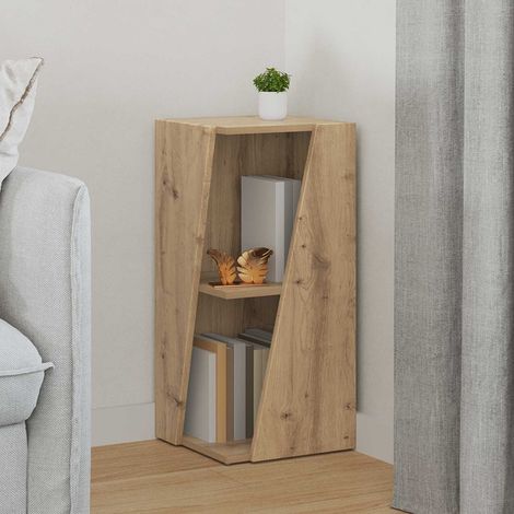 vidaXL Mensola laterale Rovere artigianale 33 x 32 x 70,5 cm