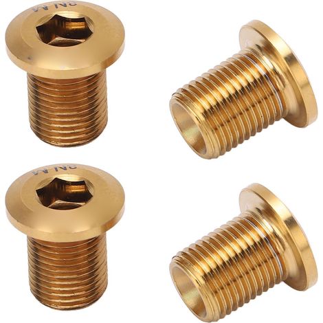 Stück Fahrradradschrauben aus Titanlegierung, Präzisionsgewinde, einfache Montage, Ersatz-Fahrradschrauben, Gold (1/5)