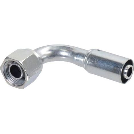 Raccordo a/c Nr.10 90° 7/8"-14 tubo compatto-acciaio UNIVERSALE KL077016