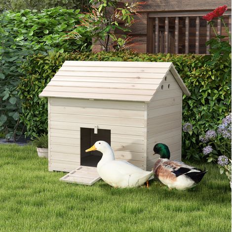 Abri pour canards extérieur en bois avec rampe HAVRYA (1/3)