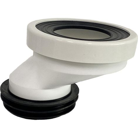 Desplazador de brida de inodoro con conector de compensación para sistemas de drenaje de plomería, Desplazamiento 5 cm (1/2)