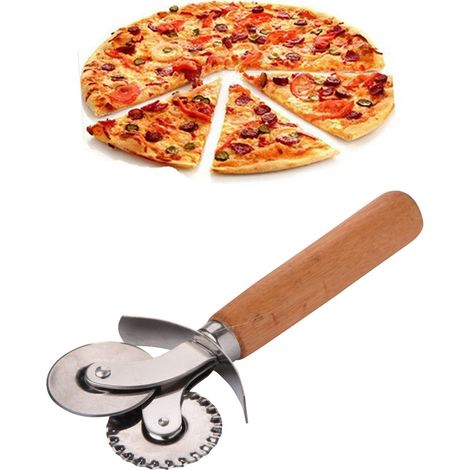 Cortador de pizza, cuchillo rodante Herramienta de corte cuchillo de cocina (1/3)