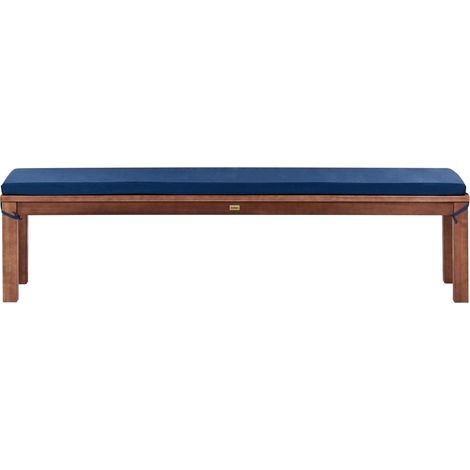 Garden 3-Seater Dining Bench with Cushion Solid Eucalyptus Natural Seat Rustic Country Garden Outdoor Indoor Modern Design MONSANO (1/5)