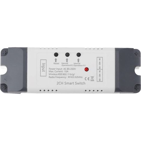 Module de télécommande sans fil 2200 W, 3 modes, 2 canaux, minuterie 433,92 MHz, verrouillage par tapotement, 85 V-250 V (1/5)
