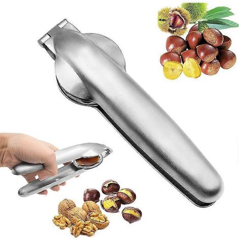 Pince à châtaignes, ouvre-châtaignes, coupe-châtaignes, pince à châtaignes en acier inoxydable, casse-châtaignes, pince à noix, kit de cuisine pour châtaignes (1/4)