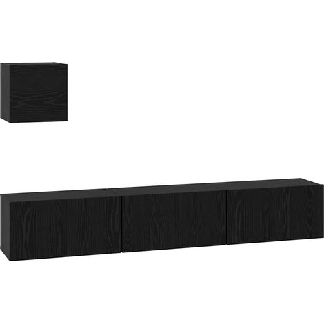 Maison Exclusive - Ensemble meuble TV 4 pcs Chêne noir Bois d'ingénierie