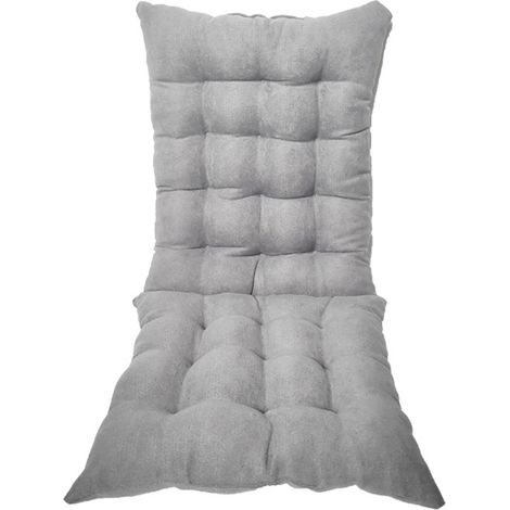 Coussins de chaise de jardin épais avec attaches - Coussins de soutien du dossier bas pour chaises et fauteuils - Accessoires confortables pour sièges d'extérieur (1/5)