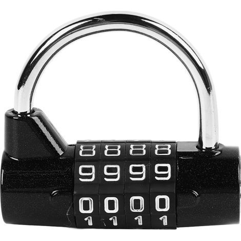 Serrure à combinaison, cadenas Portable réinitialisable à 4 chiffres, haute sécurité, pour casier de gymnastique scolaire, boîte à outils. (1/5)