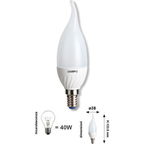 Lampadina 5W Bianco Neutro, Colpo di vento, E14LAPCV30/E14/BN