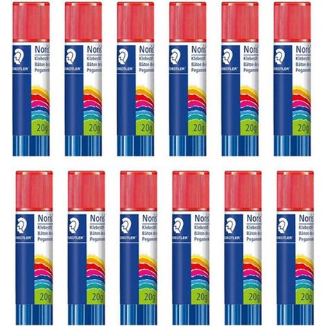 12 bâtons de colle blanche - Staedtler - 20G