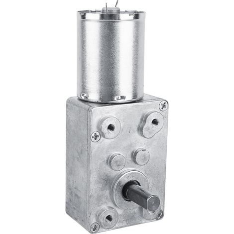 12V Electric Motor Gearmotor with High Torque Reversible Worm Gear Transmission (62RPM) (1/5)