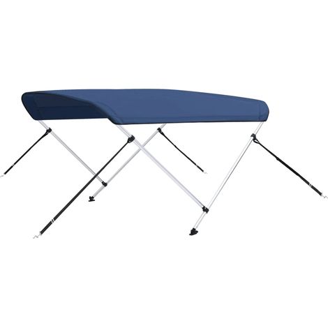 Auvent bimini à 2 arceaux Bleu marine 150x120x110 cm (1/5)