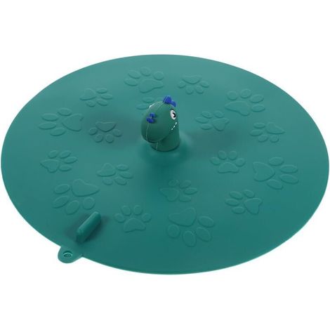 Couvercle de Bonde de Toilettes en Silicone Vert Dinosaure Protection Anti-Odeurs et Anti-Insectes Couvercle de Siphon de Sol Étanche et Réutilisable pour Salle de Bain Cuisine (1/5)