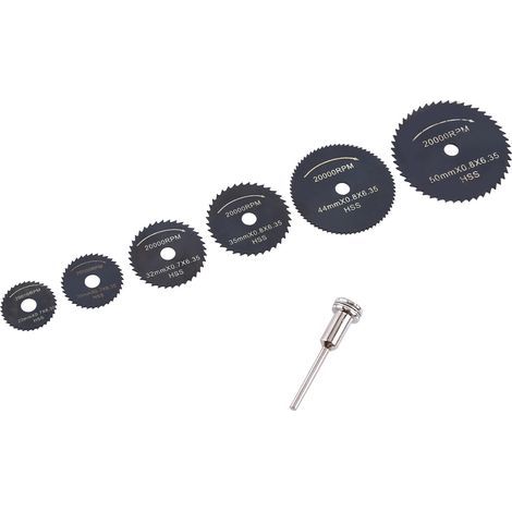 Satz Mini-HSS-Kreissägeblätter für Holz, Kunststoff, Aluminium - Schneidwerkzeuge (1/5)