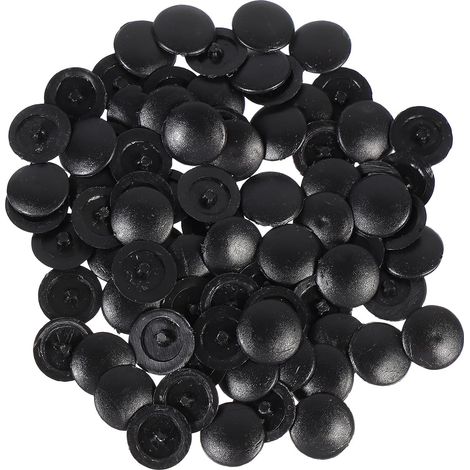 Cache-trou de Vis Décoratif en Plastique Pp Noir 500 Pièces Étagères à Chaussures et Armoires, Format Pratique, Style Simple et Moderne, Lot de 500 (1/5)