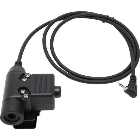 Adaptateur oreillette PTT U94 avec connecteur 2,5 mm à 1 broche pour talkie-walkie Motorola T5620, T6200, 6200C et TKLR. (1/5)