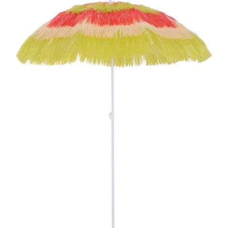 Parasol hawaïen, parasol de jardin, réglable en hauteur, inclinable, coloré, Ø160 x 190 cm (1/5)