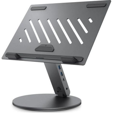 Supporto - SPIGEN - LD204H - Hub 6-in-1 - Supporto universale - Grigio