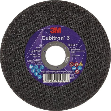 Disco Corte 86647 60+ 125x1x22,23mm 25 Uds. 3M