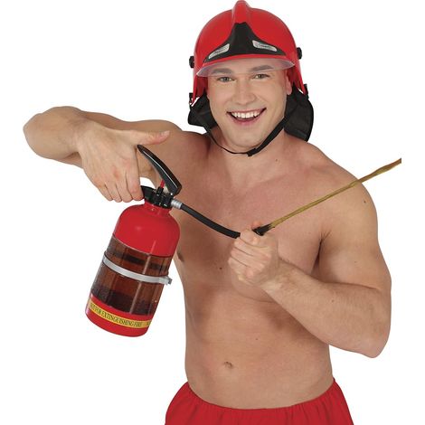 Extincteur pour Boisson (2 Litres) - Accessoire de Fête pour Célébrations de Pompiers et Événements à Thème - Idéal pour Halloween et Carnaval - Pour Adultes - Rouge (1/2)