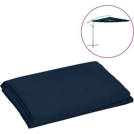 Tissu de remplacement pour parasol déporté Bleu 300 cm (1/4)