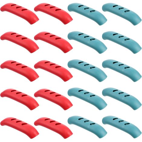 10 pares de puños de manillar de silicona resistentes al calor, antideslizantes, ligeros y flexibles. (1/4)
