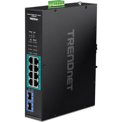 Trendnet TI-PGM102 Switch Gigabit Ethernet (10/100/1000) Power over Ethernet (PoE) Nero
