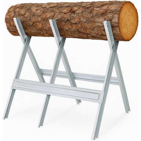 Chevalet à bûches en métal Kerwood – Support de sciage 150 kg (1/3)