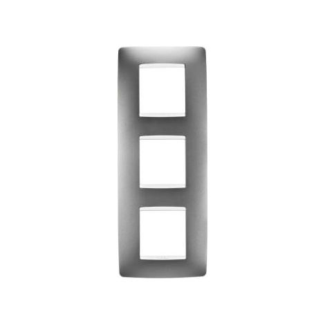 PLAQUE ONE INT. 2+2+2P V TITANE GEWISS GW16127VT