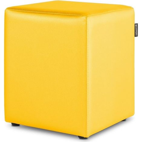 Puff Cubo Polipiel Amarillo 1 UNIDAD Amarillo