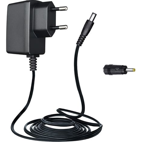 Adaptateur Secteur 6 V 1 A, câble d'alimentation de 1,8 m, 6 V CC, 1 000 mA, 6 W pour tensiomètre, vélo elliptique, Machine à Coudre, Poubelle, Balance électronique et Autres appareils (1/5)